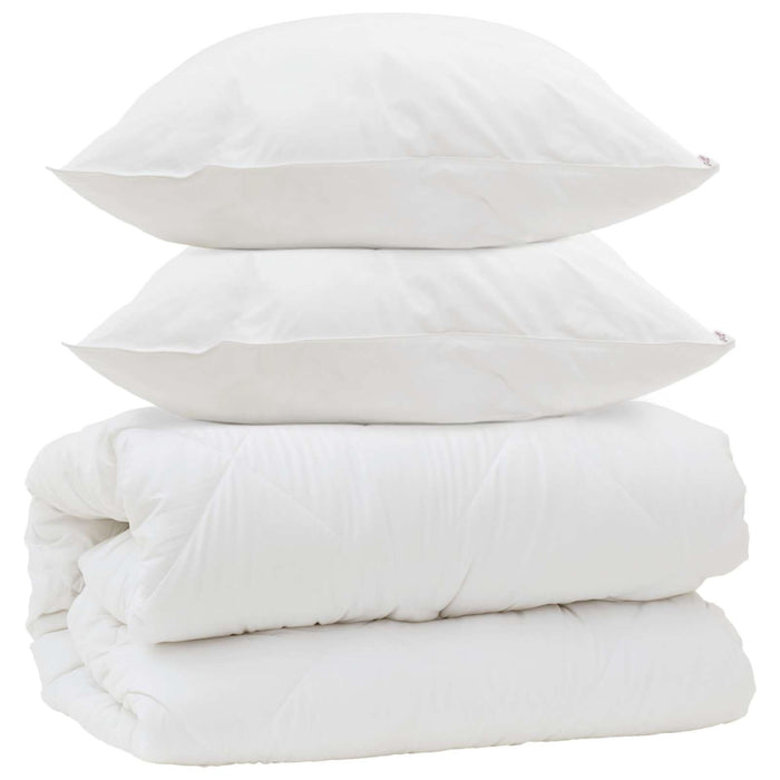 Duvet cu perne cu pernă 3 pcs Alb Microfibră - WALTI WALTI