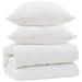 Duvet cu perne cu pernă 3 pcs Alb Microfibră - WALTI WALTI
