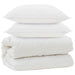 Duvet cu perne cu pernă 3 pcs Alb Microfibră - WALTI WALTI