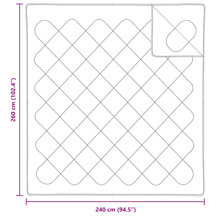 Duvet cu perne cu pernă 3 pcs Alb Microfibră - WALTI WALTI