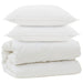 Duvet cu perne cu pernă 3 pcs Alb Microfibră - WALTI WALTI