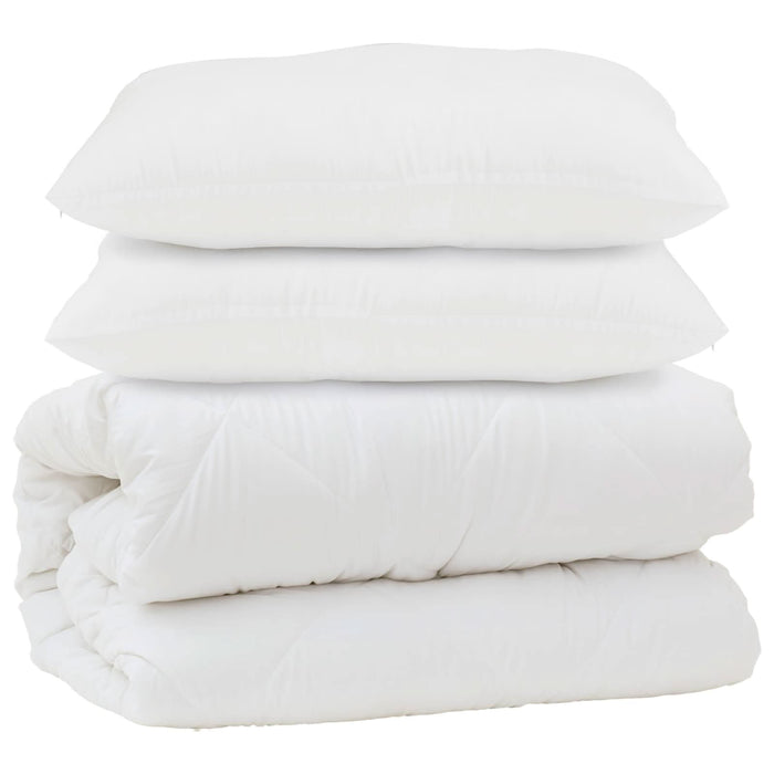 Pilotă cu pernă 3 pcs Alb Microfibră - WALTI WALTI