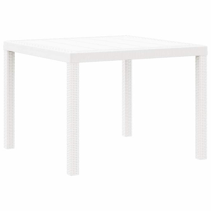 Masă de Grădină Alb 100 x 100 x 73 cm poliratan WALTI