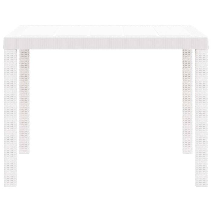 Masă de Grădină Alb 100 x 100 x 73 cm poliratan WALTI