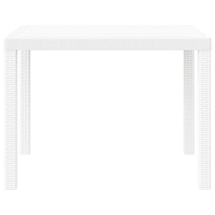 Masă de Grădină Alb 100 x 100 x 73 cm poliratan WALTI