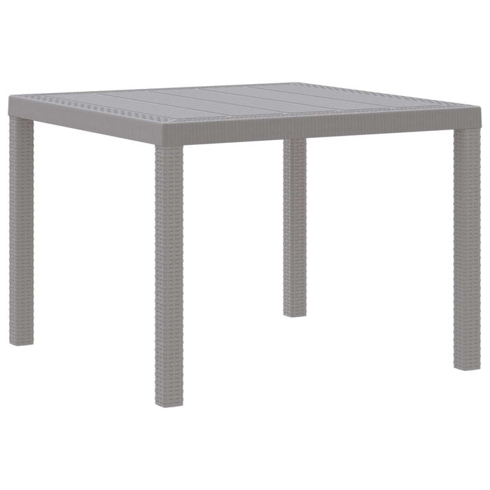 Masă de Grădină Gri deschis 100 x 100 x 73 cm poliratan WALTI