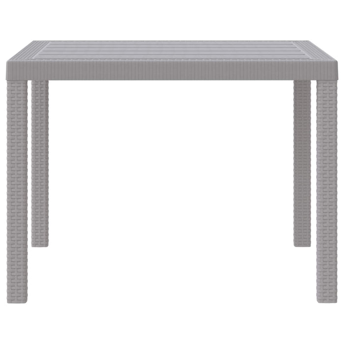 Masă de Grădină Gri deschis 100 x 100 x 73 cm poliratan WALTI