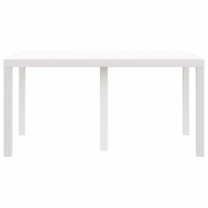 Masă de Grădină Alb 150 x 100 x 73 cm poliratan - WALTI WALTI