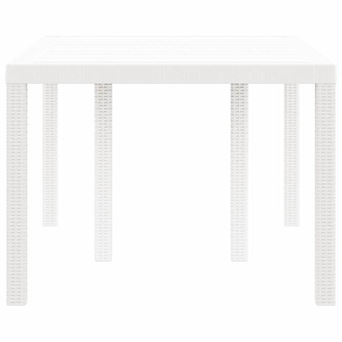 Masă de Grădină Alb 150 x 100 x 73 cm poliratan - WALTI WALTI