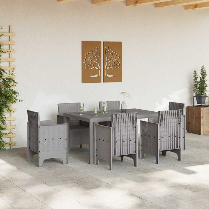 Masă de Grădină Gri deschis 150 x 100 x 73 cm poliratan - WALTI WALTI