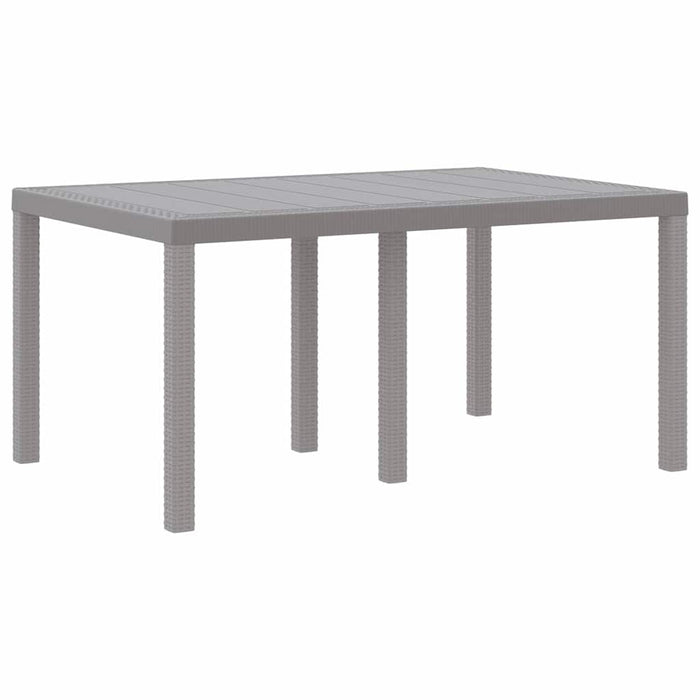 Masă de Grădină Gri deschis 150 x 100 x 73 cm poliratan - WALTI WALTI