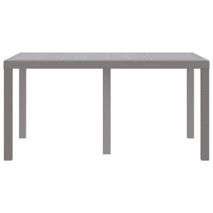 Masă de Grădină Gri deschis 150 x 100 x 73 cm poliratan - WALTI WALTI