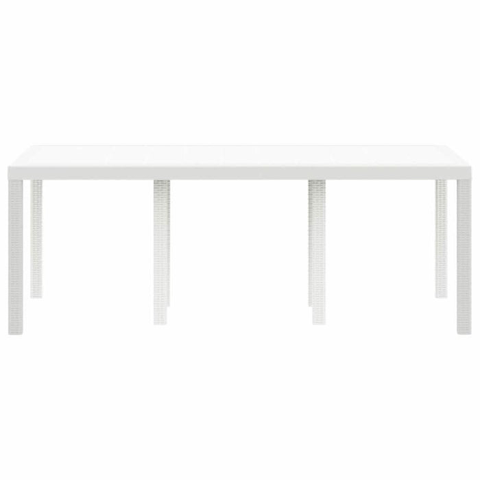 Masă de Grădină Alb 200 x 100 x 73 cm poliratan - WALTI WALTI