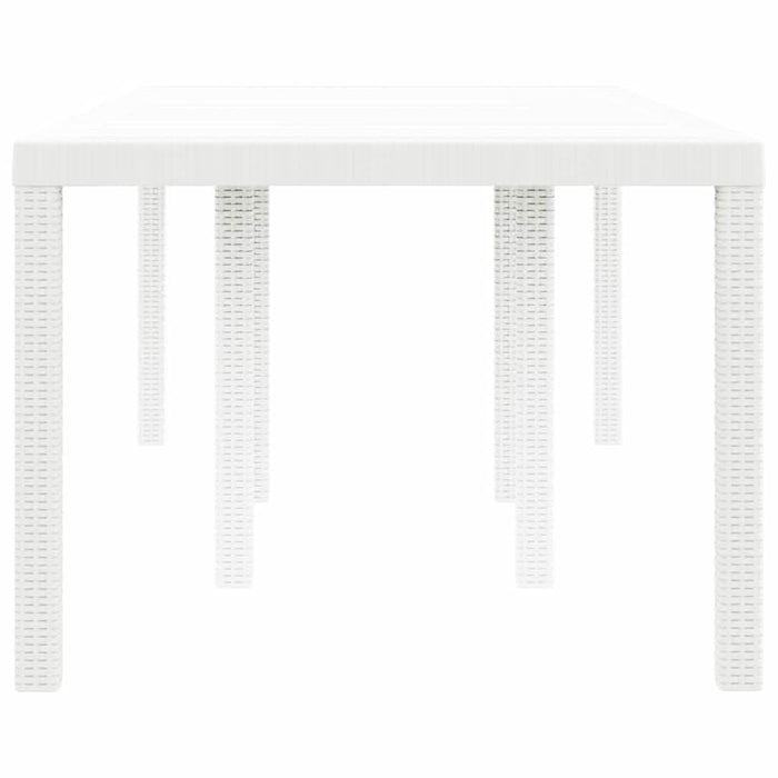 Masă de Grădină Alb 200 x 100 x 73 cm poliratan - WALTI WALTI