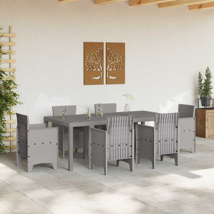 Masă de Grădină Gri deschis 200 x 100 x 73 cm poliratan - WALTI WALTI