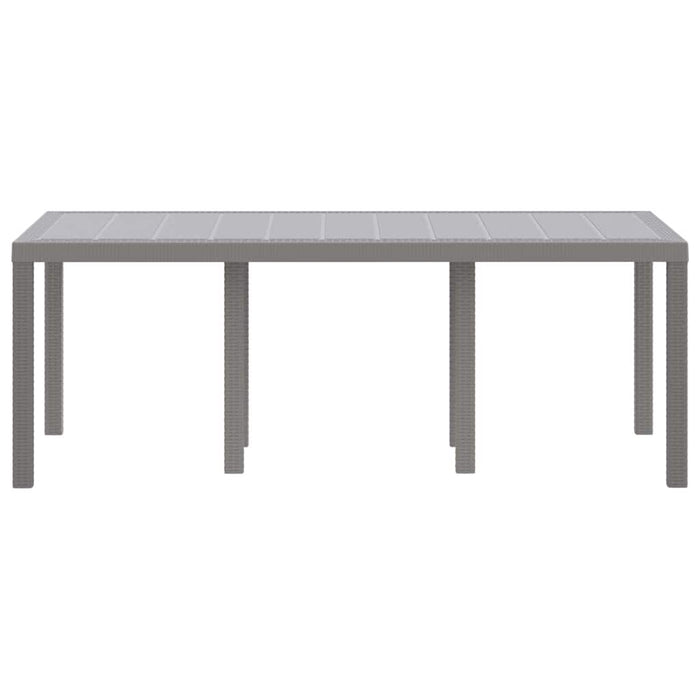 Masă de Grădină Gri deschis 200 x 100 x 73 cm poliratan - WALTI WALTI