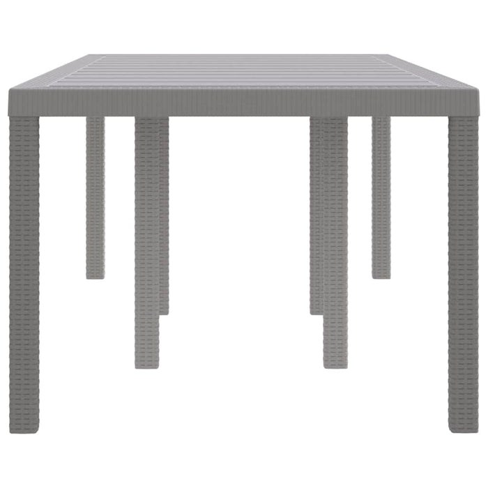 Masă de Grădină Gri deschis 200 x 100 x 73 cm poliratan - WALTI WALTI