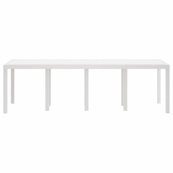 Masă de Grădină Alb 250 x 100 x 73 cm poliratan WALTI