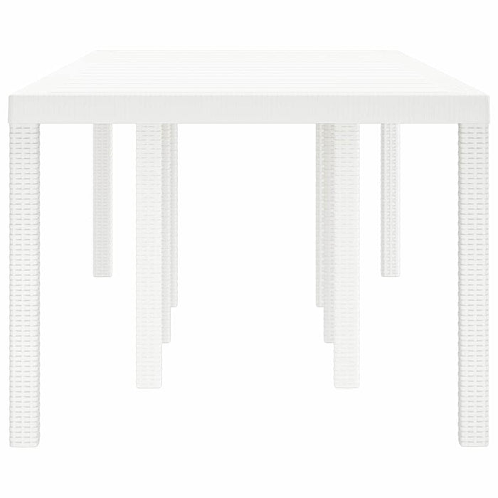 Masă de Grădină Alb 250 x 100 x 73 cm poliratan WALTI