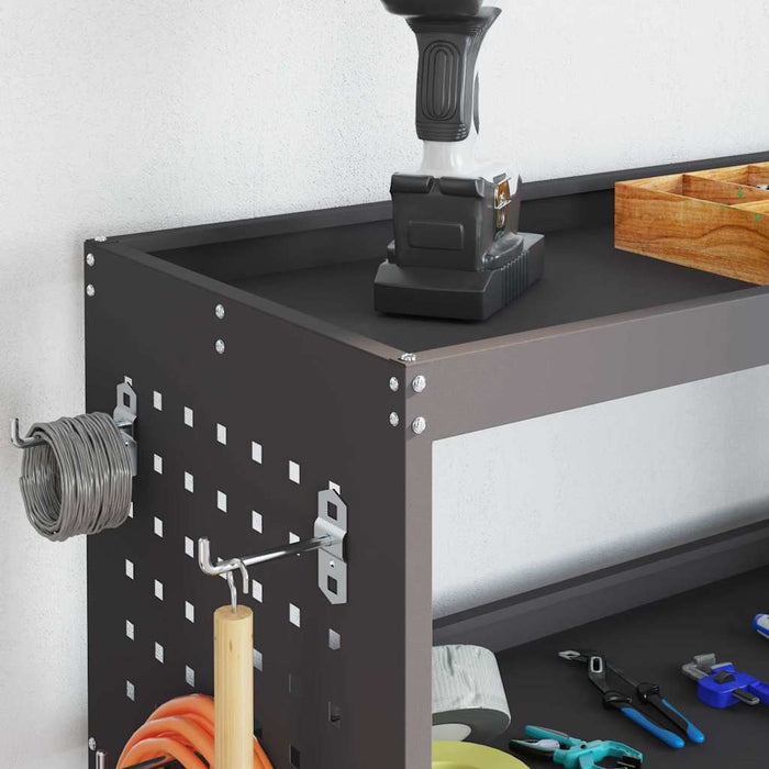 Cărucior pentru unelte cu raft cu roata Negru 75 x 35 x 73 cm - WALTI WALTI