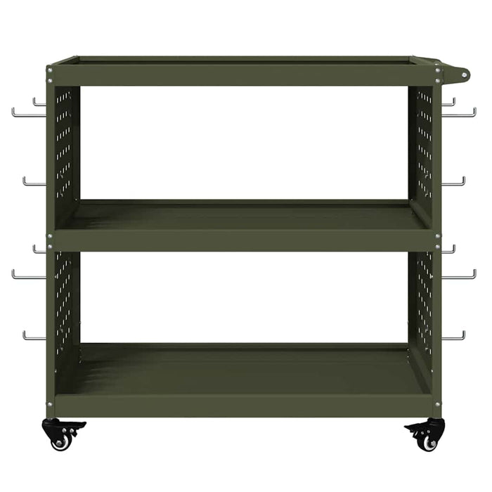 Cărucior pentru unelte cu raft Olivengrønn 75 x 35 x 73 cm - WALTI WALTI