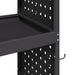 Cărucior pentru unelte cu raft cu roata Negru 65 x 35 x 111 cm - WALTI WALTI