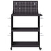 Cărucior pentru unelte cu raft cu roata Negru 65 x 35 x 111 cm - WALTI WALTI