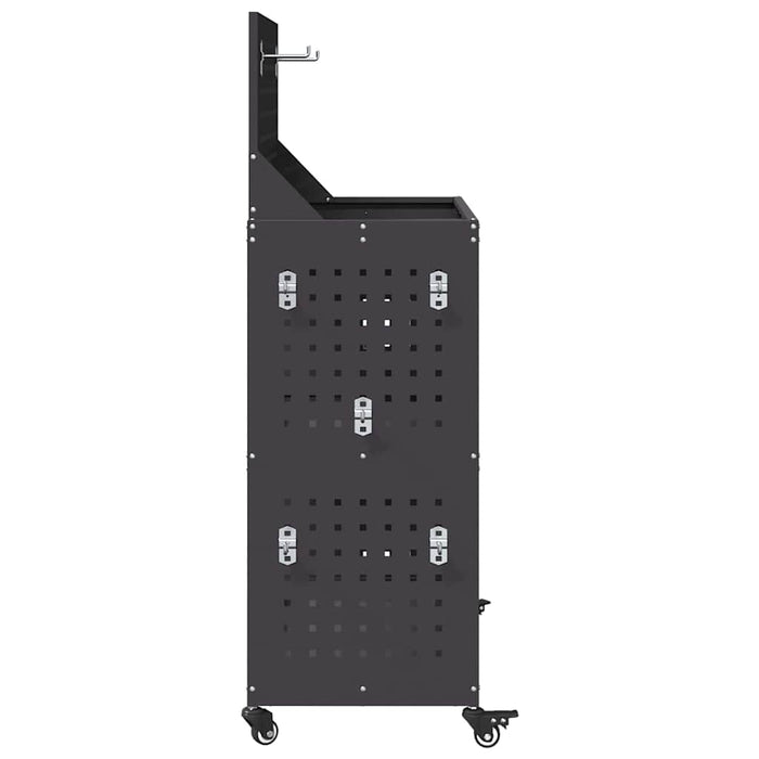 Cărucior pentru unelte cu raft cu roata Negru 65 x 35 x 111 cm - WALTI WALTI