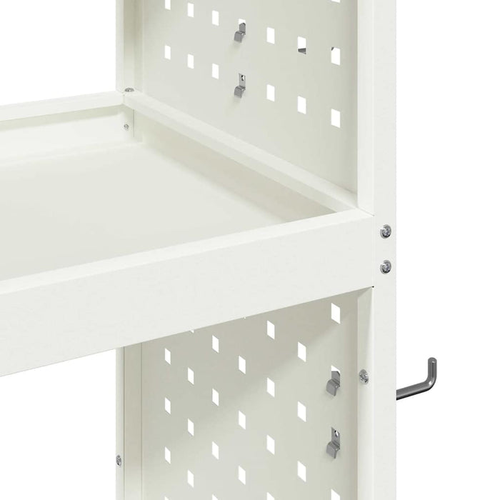 Cărucior pentru unelte cu raft cu roata Alb 65 x 35 x 111 cm - WALTI WALTI