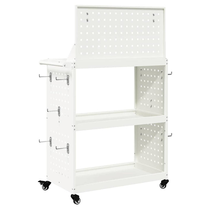 Cărucior pentru unelte cu raft cu roata Alb 65 x 35 x 111 cm - WALTI WALTI