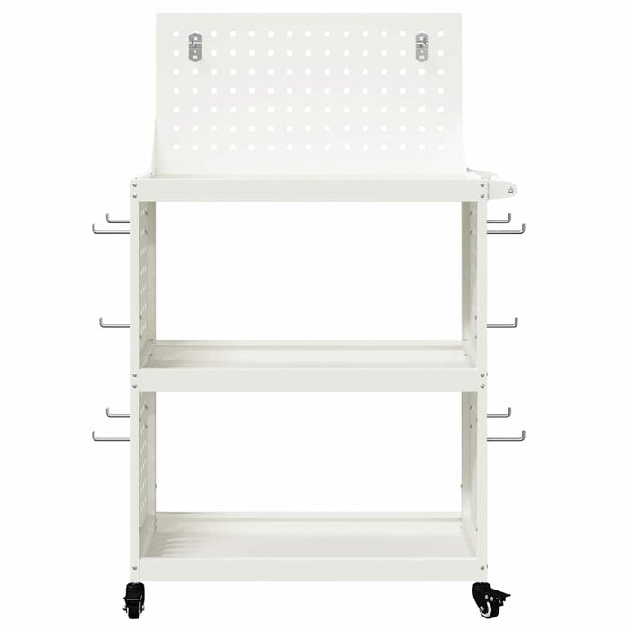 Cărucior pentru unelte cu raft cu roata Alb 65 x 35 x 111 cm - WALTI WALTI