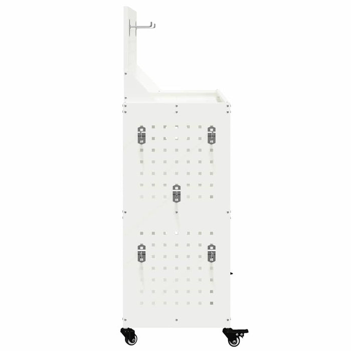 Cărucior pentru unelte cu raft cu roata Alb 65 x 35 x 111 cm - WALTI WALTI
