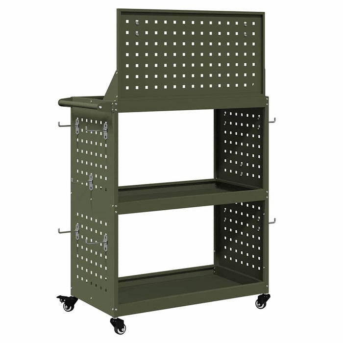 Cărucior pentru unelte cu raft Olivengrønn 65 x 35 x 111 cm - WALTI WALTI