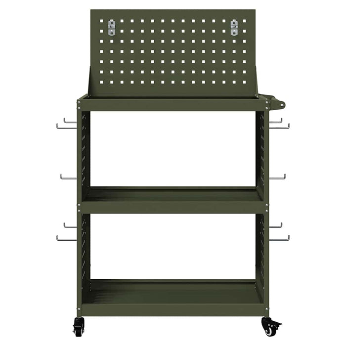 Cărucior pentru unelte cu raft Olivengrønn 65 x 35 x 111 cm - WALTI WALTI