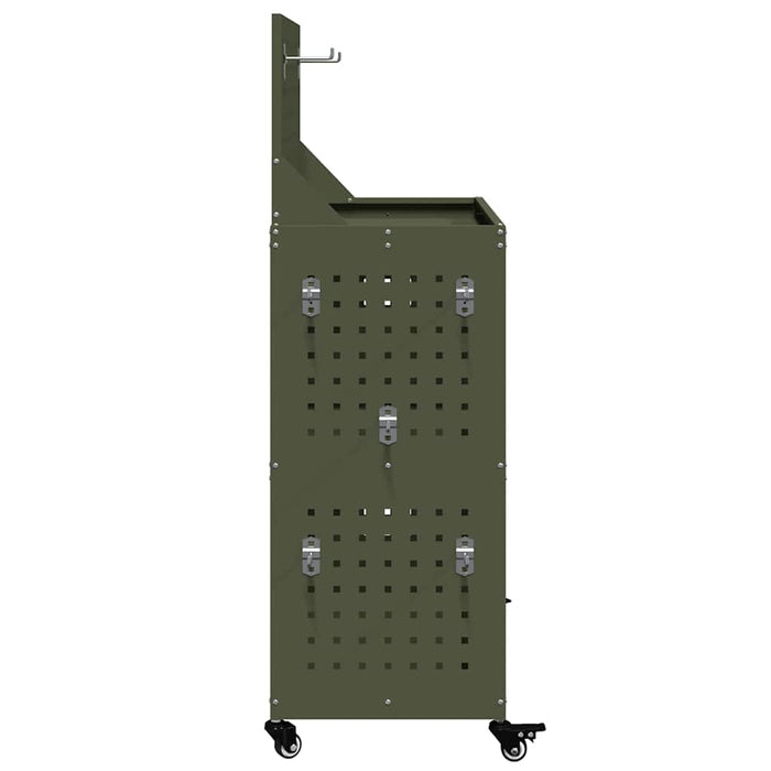 Cărucior pentru unelte cu raft Olivengrønn 65 x 35 x 111 cm - WALTI WALTI