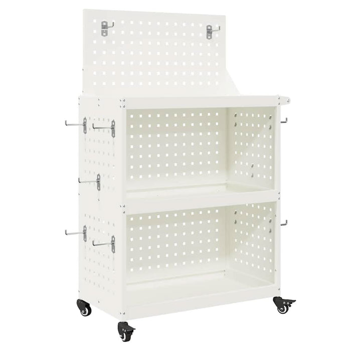 Cărucior pentru unelte cu raft cu roata Alb 65 x 35 x 111 cm - WALTI WALTI