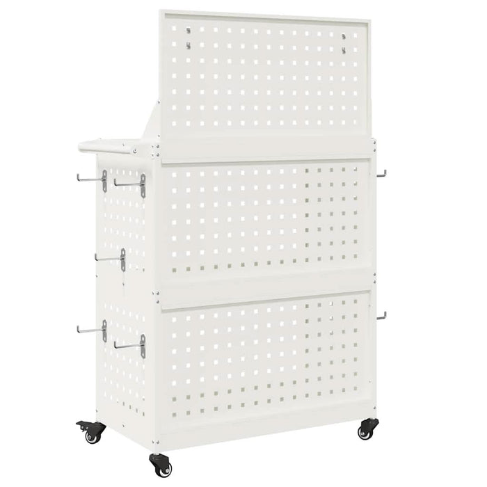Cărucior pentru unelte cu raft cu roata Alb 65 x 35 x 111 cm - WALTI WALTI