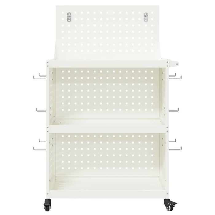 Cărucior pentru unelte cu raft cu roata Alb 65 x 35 x 111 cm - WALTI WALTI