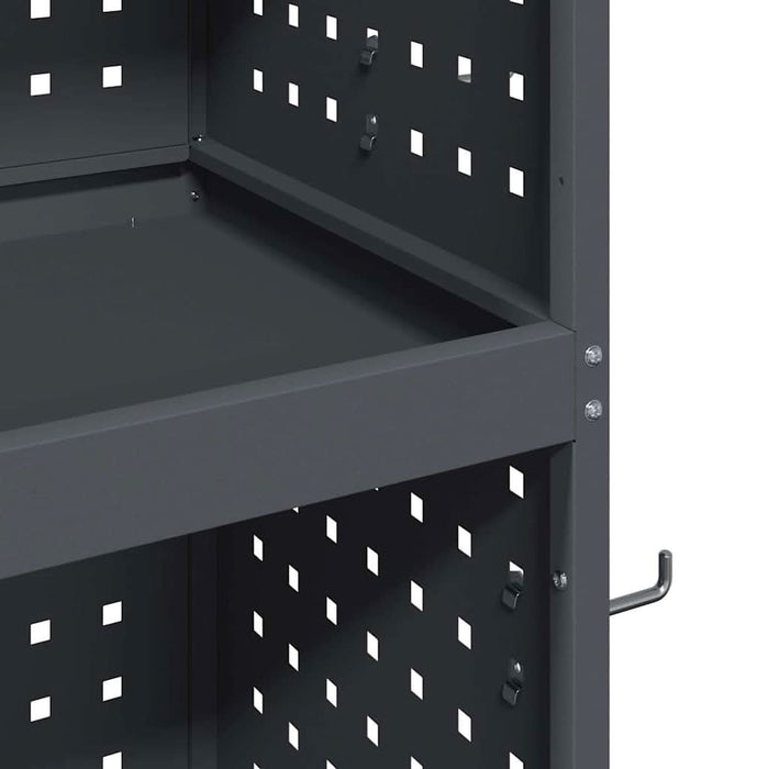 Cărucior pentru unelte cu raft Manual Antracit 65 x 35 x 111 cm - WALTI WALTI