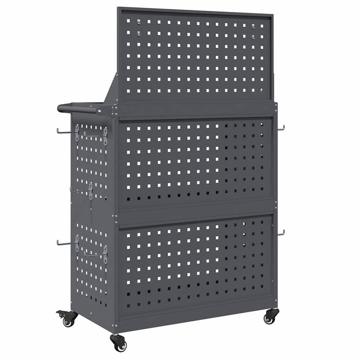 Cărucior pentru unelte cu raft Manual Antracit 65 x 35 x 111 cm - WALTI WALTI