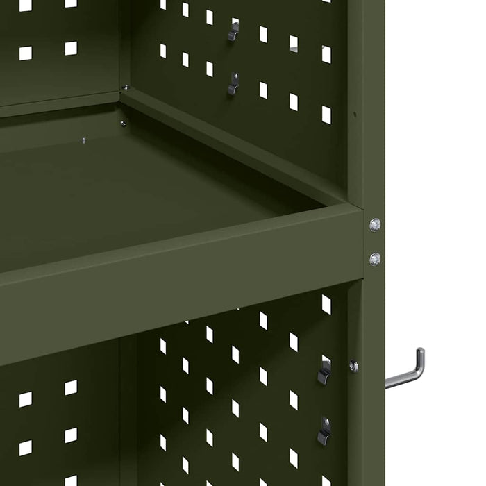 Cărucior pentru unelte cu raft Olivengrønn 65 x 35 x 111 cm - WALTI WALTI
