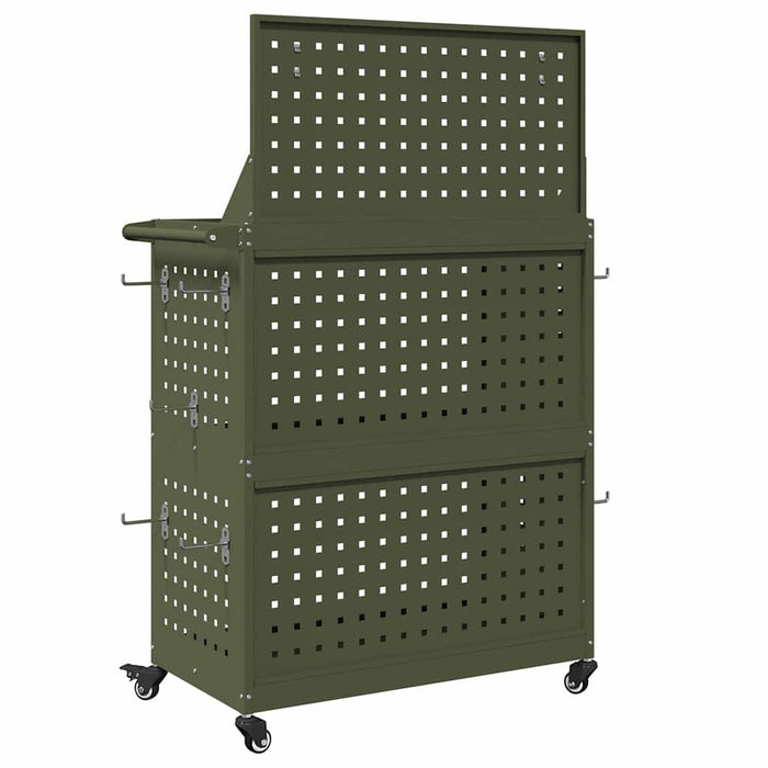 Cărucior pentru unelte cu raft Olivengrønn 65 x 35 x 111 cm - WALTI WALTI