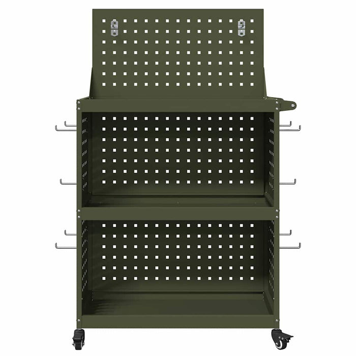 Cărucior pentru unelte cu raft Olivengrønn 65 x 35 x 111 cm - WALTI WALTI