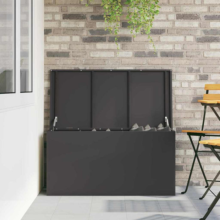 Cutie de depozitare exterioară Negru 100 x 50,5 x 50 cm Oțel - WALTI WALTI