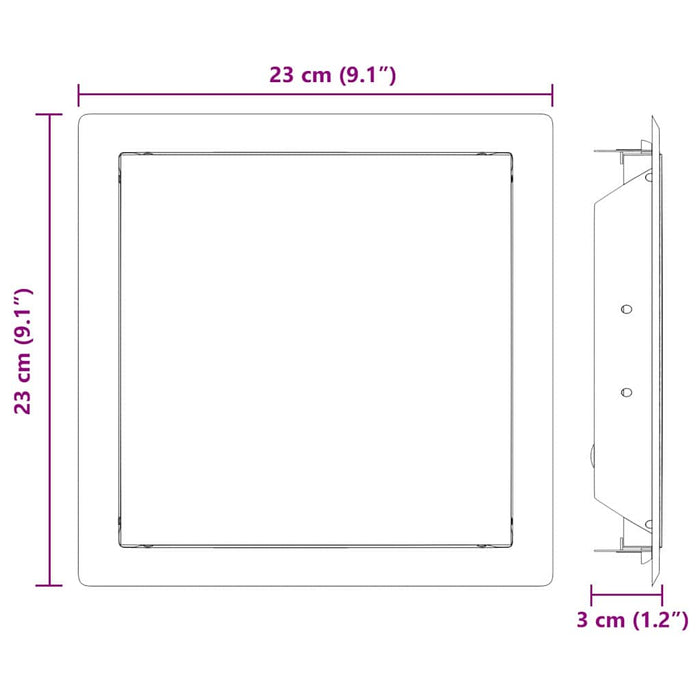 Panou de Acces 2 pcs Alb 63 x 33 x 3 cm Oțel - WALTI WALTI