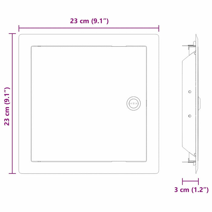 Panou de Acces 2 pcs Alb 20 x 20 cm Oţel - WALTI WALTI