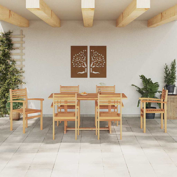 Scaune de grădină stivuibile 6 pcs Maro 55.5 x 55.5 x 90 cm - WALTI WALTI