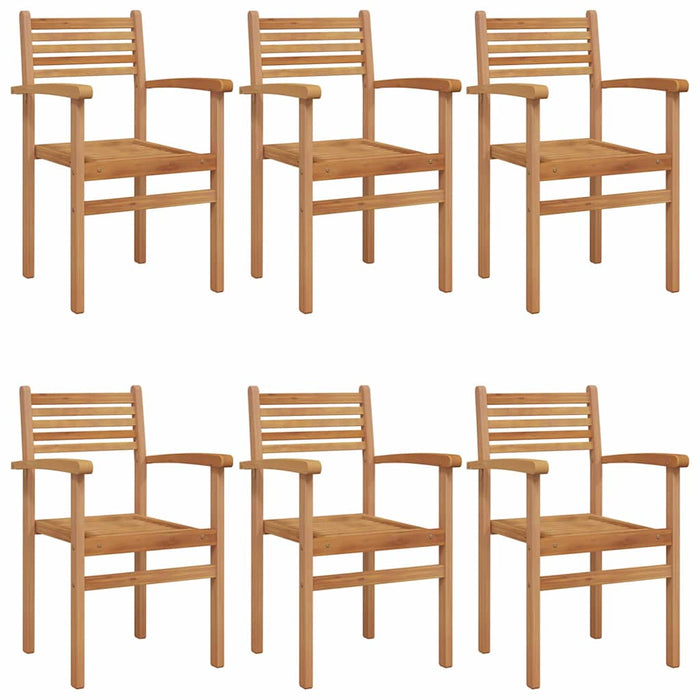 Scaune de grădină stivuibile 6 pcs Maro 55.5 x 55.5 x 90 cm - WALTI WALTI