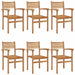 Scaune de grădină stivuibile 6 pcs Maro 55.5 x 55.5 x 90 cm - WALTI WALTI