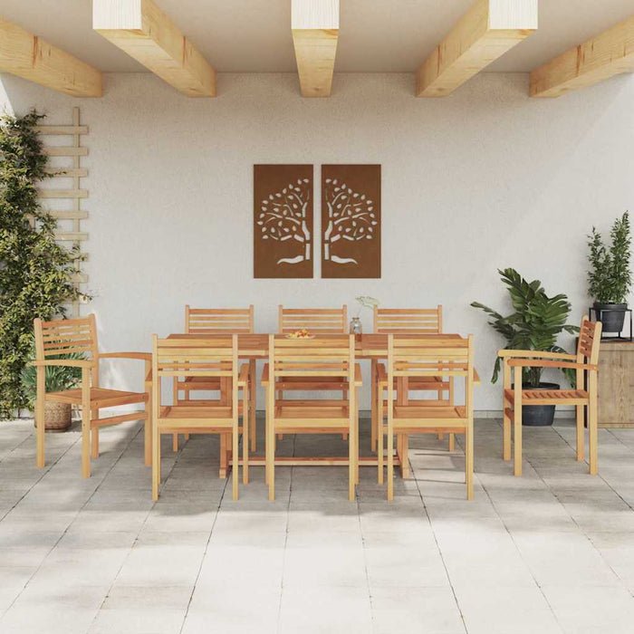 Scaune de grădină stivuibile 8 pcs Maro 55.5 x 55.5 x 90 cm - WALTI WALTI